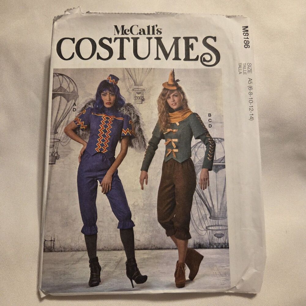 McCalls Pattern - M8186 - Misses Sizes 6-14 Flying Monkey Scarecrow Wizard Of Oz